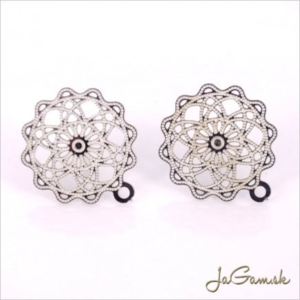 Náušnicové zapínanie 18x16mm chirurgická oceľ, 2ks (CH1456)